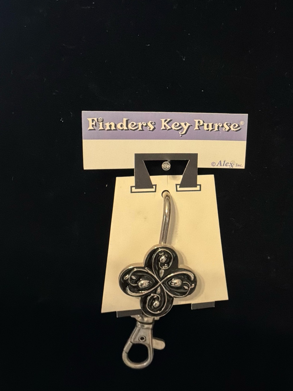 Silver Clover Handbag Hook